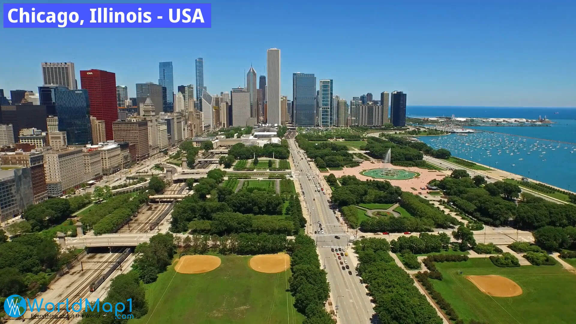 Chicago Aeria View Illinois